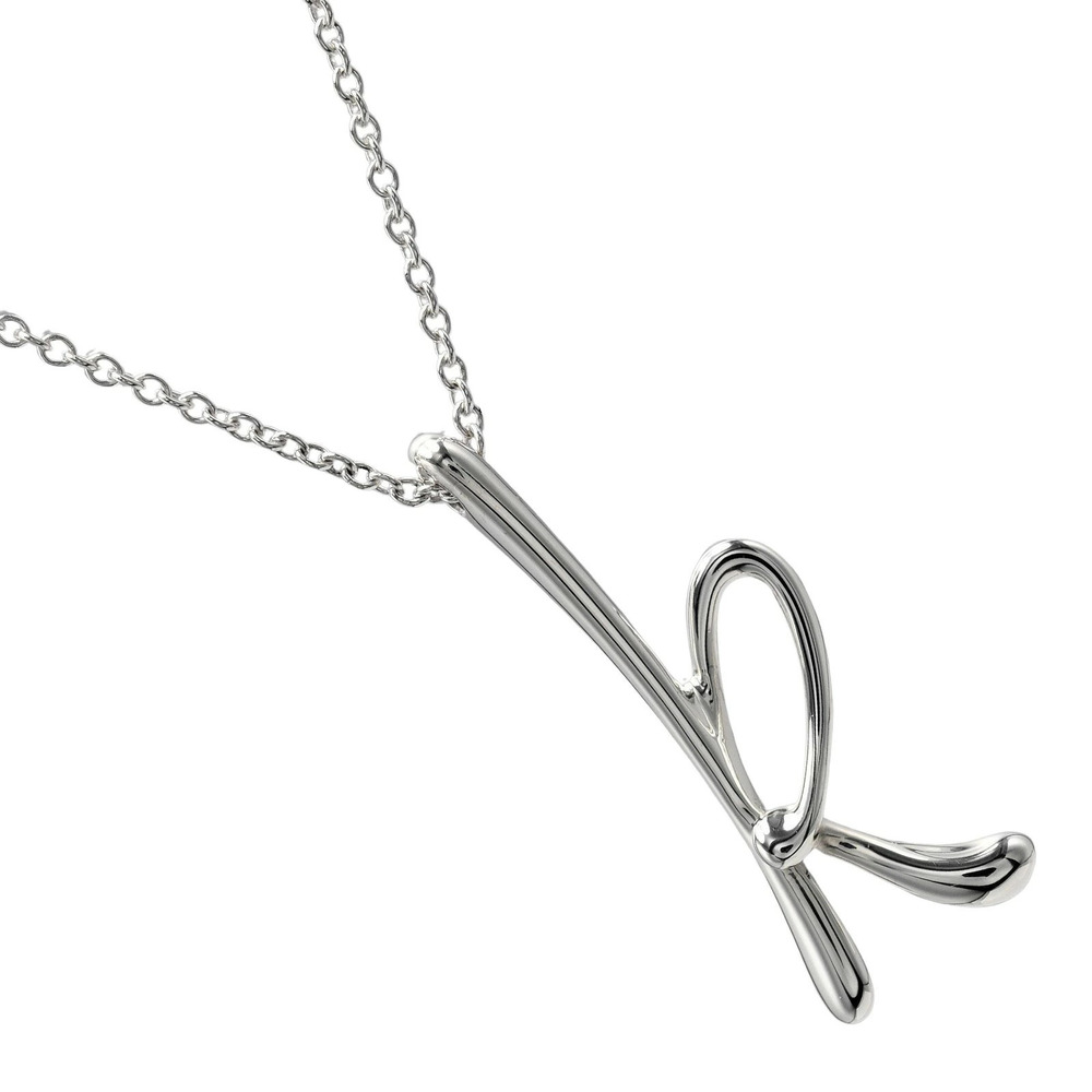 Tiffany Co Letter K Necklace Sterling Silver